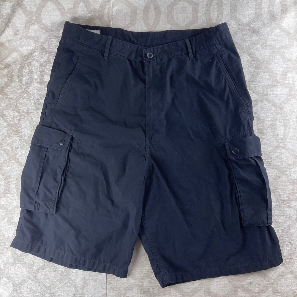 Levi Strauss Mens 36 Navy Blue Cargo Shorts Cotton Blend Utility Summer Outdoor